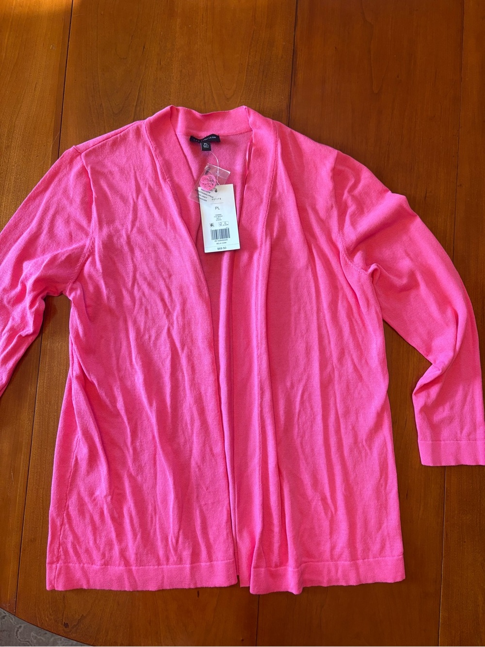 The Limited Open-Front Bright Pink Cardigan Jacket